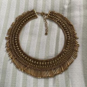 Stella & Dot gold statement necklace